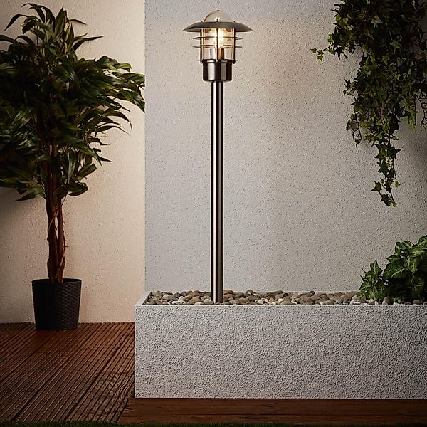 Wegeleuchte Terrence in Silber E27 IP44 günstig online kaufen