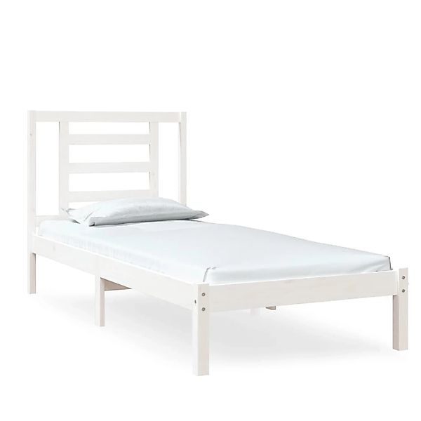 Vidaxl Massivholzbett Weiß 75x190 Cm 2ft6 Small Single günstig online kaufen