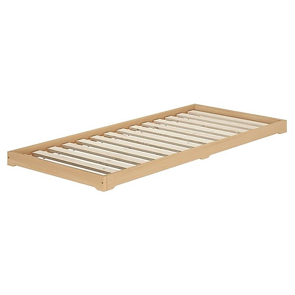 Erst-Holz Bodenbett Bettrahmen Futonbett Buche Massiv 100 x 200 cm Rollrost günstig online kaufen