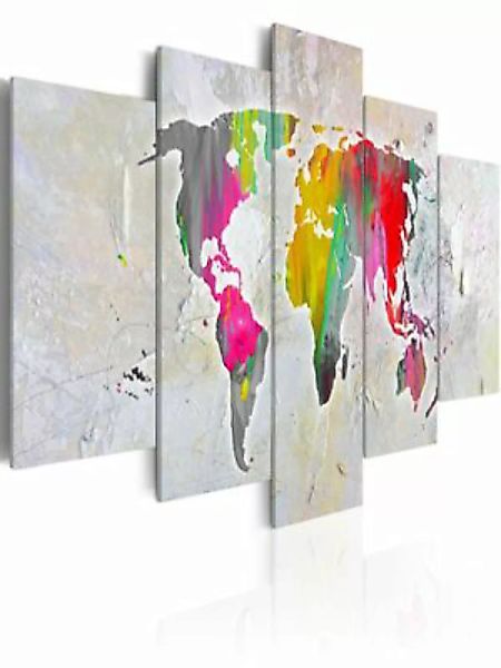 artgeist Wandbild Illustration of the World mehrfarbig Gr. 200 x 100 günstig online kaufen