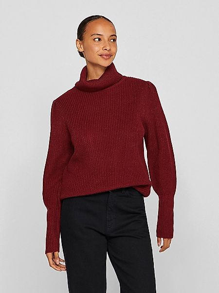 Vila Rollkragenpullover VILOU (1-tlg) Drapiert/gerafft günstig online kaufen