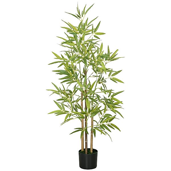 HOMCOM Künstliche Bambus Pflanze künstlicher Baum 120 cm Höhe mit Topf, Inn günstig online kaufen