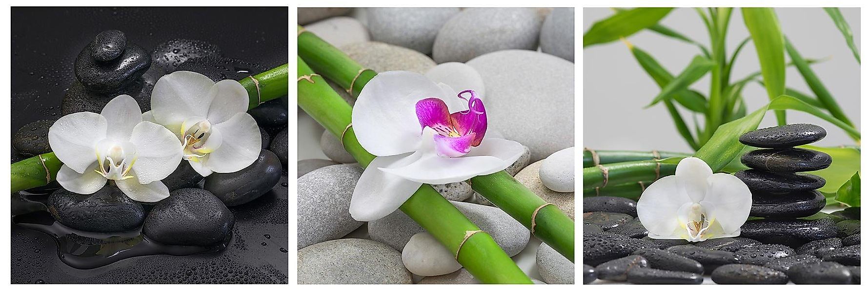 Levandeo® Wandbild, Glasbild 3er Set je günstig online kaufen
