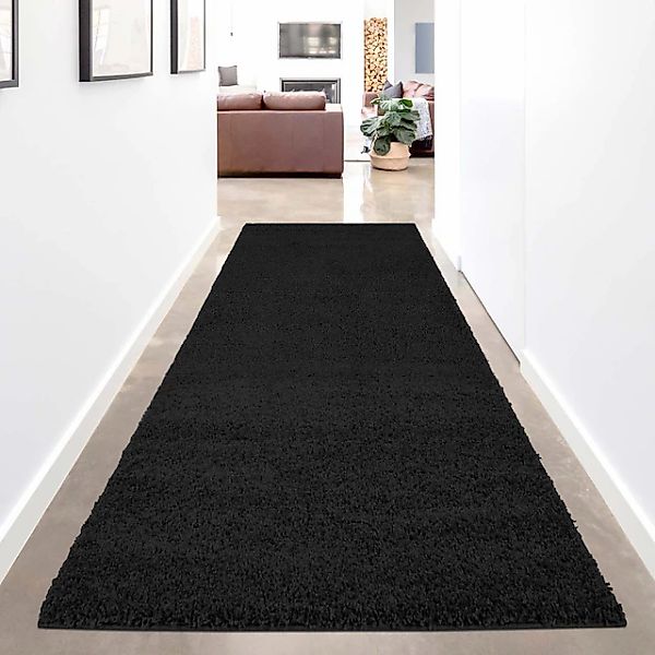 Carpet City Hochflor-Teppich »Shaggi uni 500«, rechteckig, 30 mm Höhe, Läuf günstig online kaufen