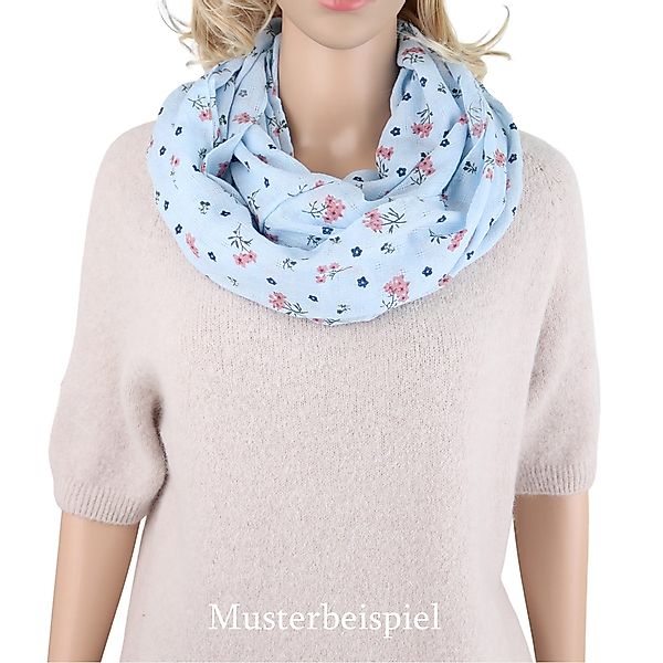 MIRROSI Loop Damen Schal mit Blumen-Muster Weich aus 100% Viskose, (ca. 160 günstig online kaufen