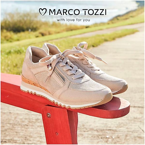 MARCO TOZZI Keilsneaker, Freizeitschuh, Halbschuh, Schnürschuh in veganer V günstig online kaufen