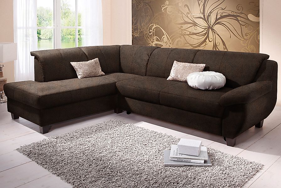 Home affaire Ecksofa »Yesterday zeitlos und elegant, bequeme Armlehnen, L-F günstig online kaufen