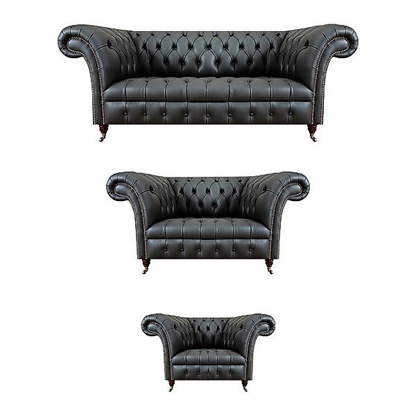 JVmoebel Sofa Moderne Sofagarnitur Set 3tlg Luxuriöse Wohnzimmer Leder Pols günstig online kaufen
