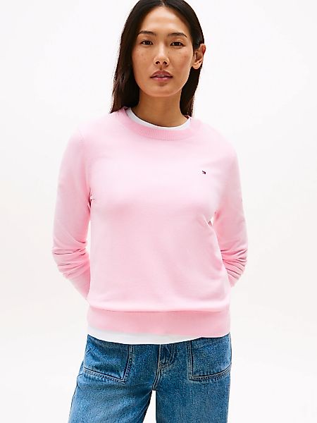 Tommy Hilfiger Rundhalspullover "CO JERSEY STITCH LS C-NK SWT", mit Logosti günstig online kaufen