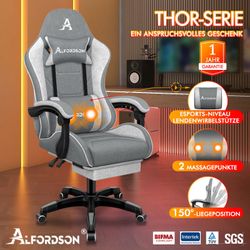 ALFORDSON Bürostuhl Gaming-Stuhl, Massage-Gaming-Stuhl, Ergonomischer Gamer günstig online kaufen