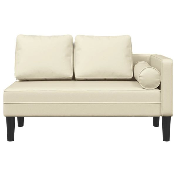 vidaXL Chaiselongue Chaiselongue mit Kissen Creme günstig online kaufen