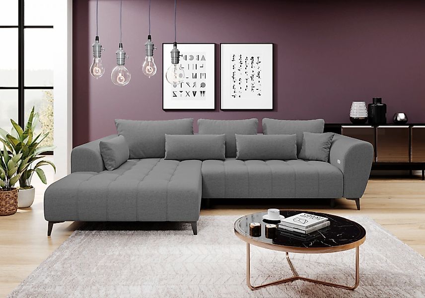 WERK2 Ecksofa "Garay, XXL-Liegefläche: elektrisch ausziehbar auf ca. 228×12 günstig online kaufen