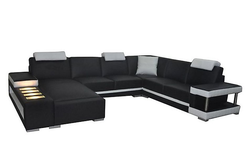 JVmoebel Sofa Designer Leder Polster Ecke Sofa mit USB Polster Eck Landscha günstig online kaufen