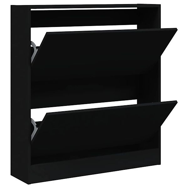 vidaXL Schuhschrank Schwarz 80x21x87,5 cm Holzwerkstoff 839918 günstig online kaufen