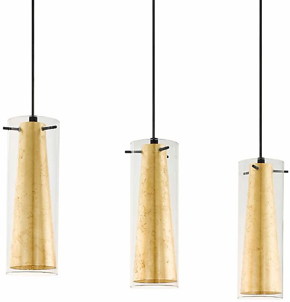 EGLO Hängeleuchte »PINTO GOLD«, 3 flammig, Leuchtmittel E27   Leuchtmittel günstig online kaufen