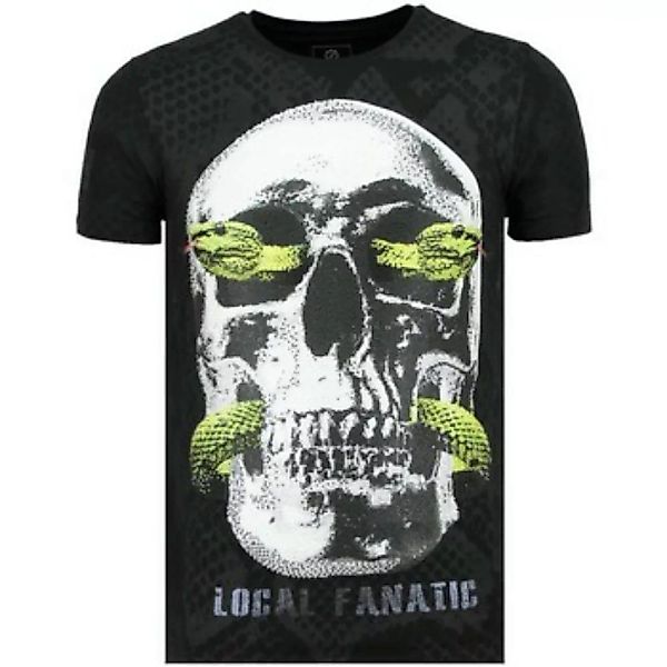 Local Fanatic  T-Shirt Skull Snake Rhinestones Skull Z günstig online kaufen