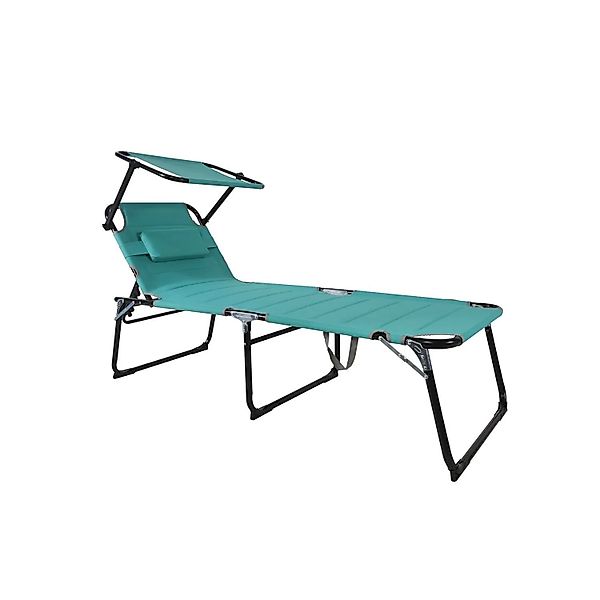 Lex XXL Aluminium Gartenliege Sonnenliege Gepolstert mit Kopfkissen Sonnend günstig online kaufen