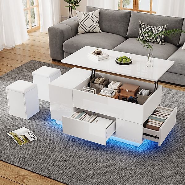 MODFU Couchtisch Hydraulisch höhenverstellbarer Couchtisch mit günstig online kaufen