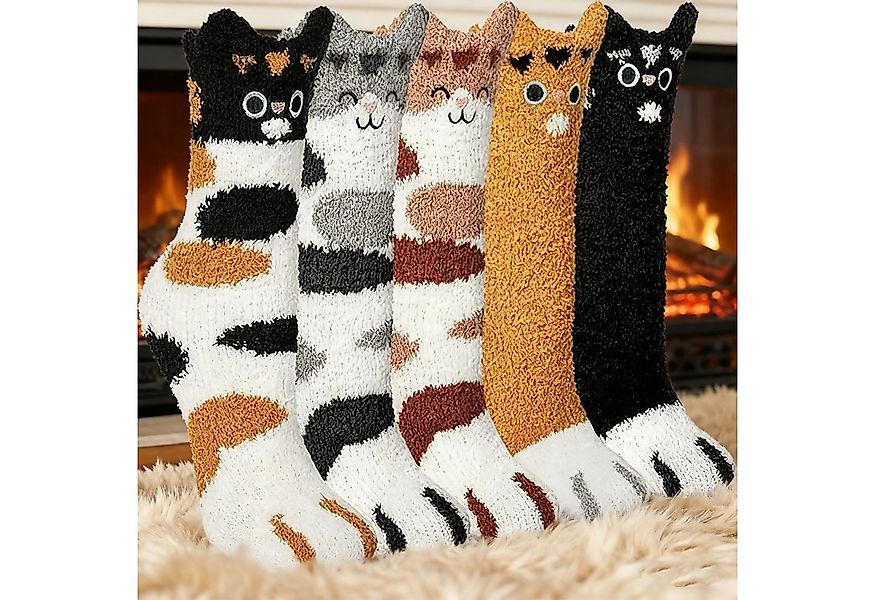 OKWISH Kuschelsocken Thermosocken Haussocken Flauschsocken Wintersocken (mi günstig online kaufen