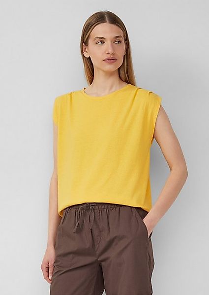 s.Oliver Shirttop Verkürztes T-Shirt mit Faltendetails günstig online kaufen