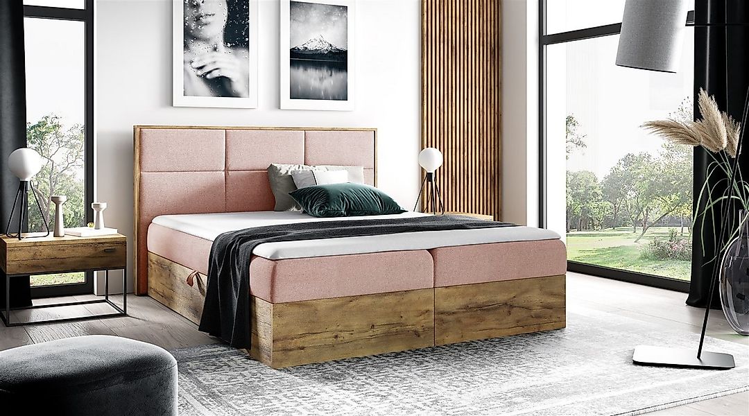 Fun Möbel Boxspringbett Boxspringbett Schlafzimmerbett BARTEL in Stoff (200 günstig online kaufen