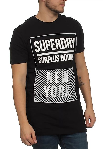 Superdry T-Shirt Men SURPLUS GDS LNG S/S GRPHC TEE Jet Black günstig online kaufen