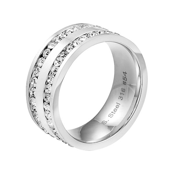 meditoys Fingerring Damen-Edelstahlring · silberfarben mit günstig online kaufen