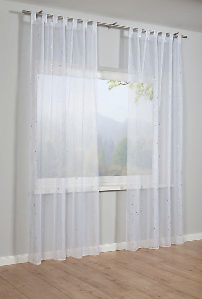 Sehlbach Gardine "Schal Voile mit Foilprint" Schlaufen 1 Stk. tlg. mit Schl günstig online kaufen