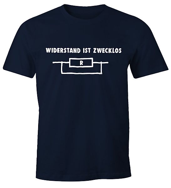 MoonWorks Print-Shirt Widerstand ist zwecklos Shirt günstig online kaufen