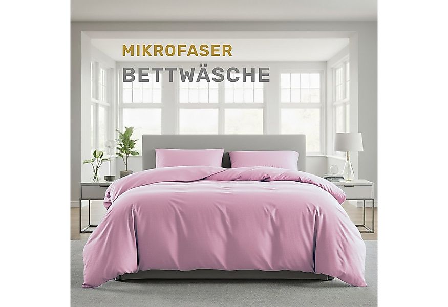 Lavea Bettwäsche Mikrofaser Bettwäsche-Sets mit Kissenbezügen und Bettbezüg günstig online kaufen