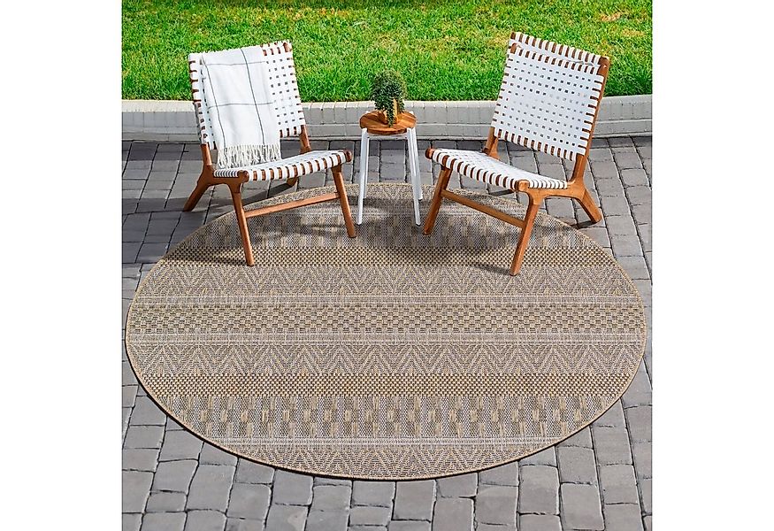 Sanat Teppich Melissa 8003, rund, Höhe: 10 mm, Kurzflor, In -und Outdoor ge günstig online kaufen