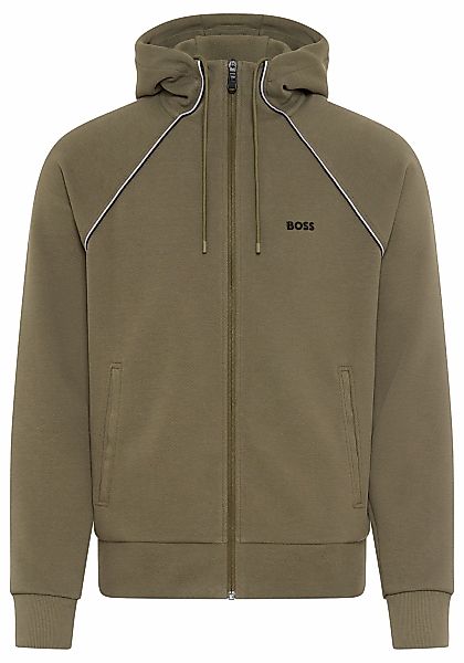 BOSS GREEN Sweatjacke mit Kapuze, Regular Fit, Eingrifftaschen günstig online kaufen