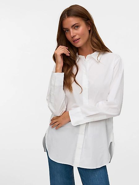 Vero Moda Hemdbluse "VMELINA LS SHIRT WVN NOOS" Baumwolle günstig online kaufen
