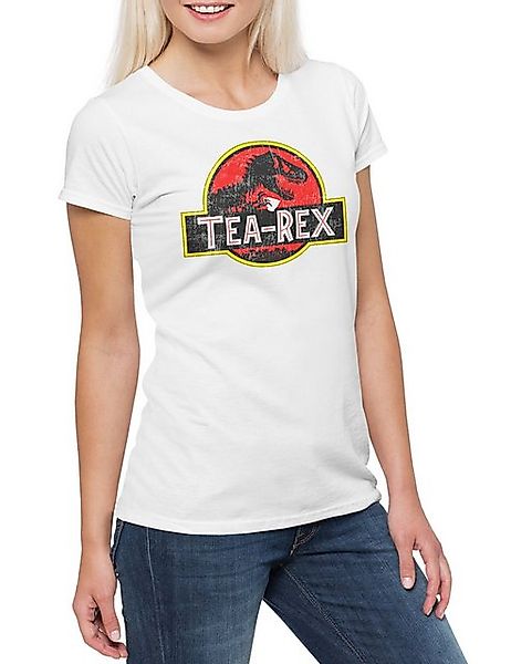 Urban Backwoods Print-Shirt Tea-Rex I Damen T-Shirt Tyrannosaurus Tea Tee R günstig online kaufen