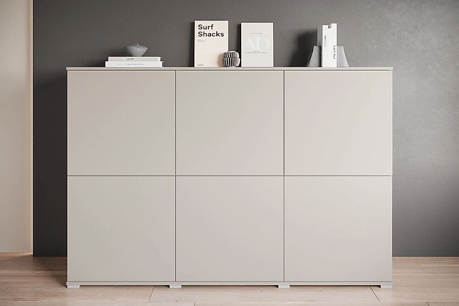 INOSIGN Highboard "Kenia, moderne grifflose Hochkommode mit 6 Türen, Breite günstig online kaufen