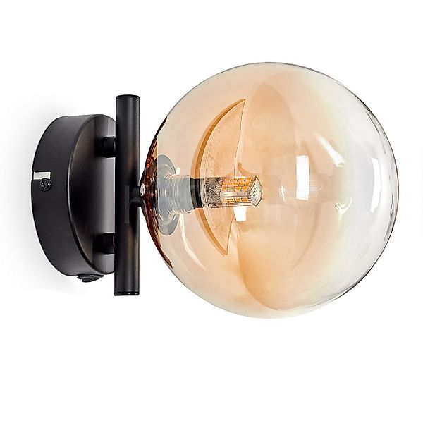 hofstein Wandleuchte Wandlampe aus Metall/Glas in günstig online kaufen