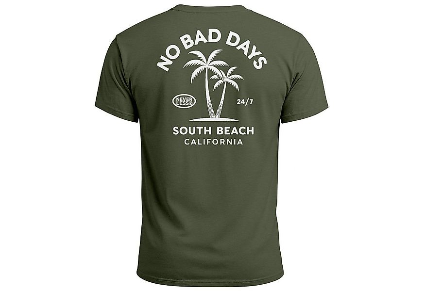 Neverless Print-Shirt Herren T-Shirt Backprint Sommer Grafikshirt mit Palme günstig online kaufen