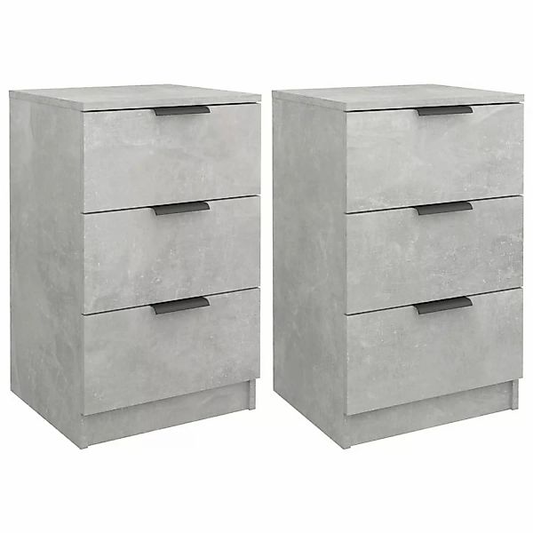 vidaXL Nachttische 2 Stk Betongrau 40x36x65 cm günstig online kaufen