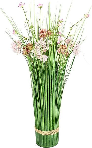 Kunstpflanze Künstlicher Grasbund mit Blüten, I.GE.A., Höhe 45 cm, Grasbusc günstig online kaufen