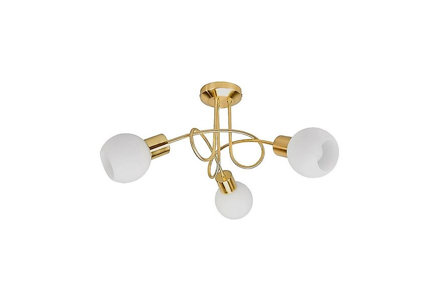 Lindby Deckenleuchten Elaina, Metall, Gold / Messing IP20, 3 x 4,5 W LED günstig online kaufen