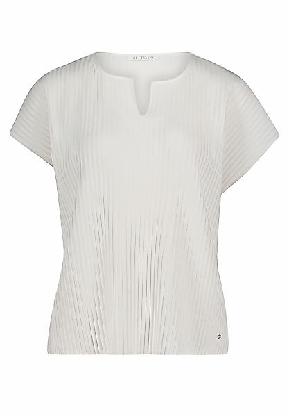 Betty&Co Kurzarmshirt "Damen Kurzarm-Shirt mit Plissee" 1 Stk. tlg. Plissee günstig online kaufen