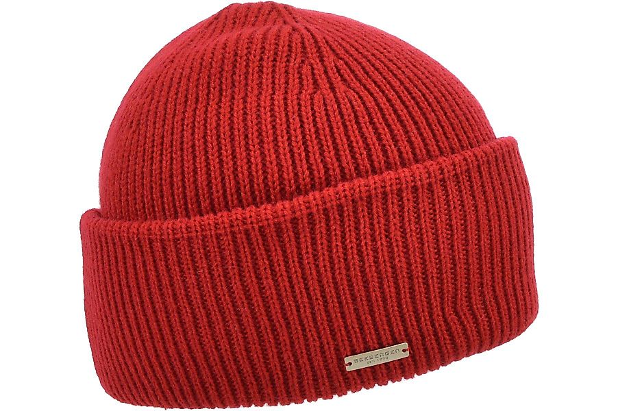 Seeberger Strickmütze Strick Aufschlagmütze in Rippenstruktur günstig online kaufen