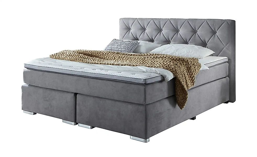 uno Boxspringbett  Baker ¦ grau ¦ Maße (cm): B: 190 H: 110 Betten > Boxspri günstig online kaufen