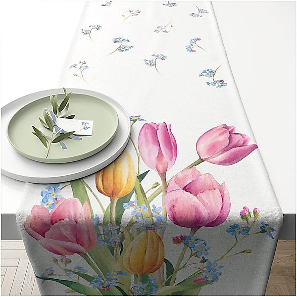 Ambiente® Tischläufer Tulips bouquet (1-tlg, 1-teilig), günstig online kaufen