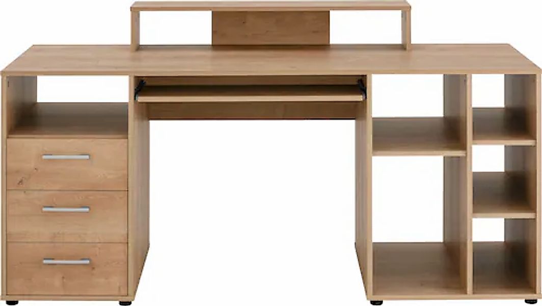 VOGL Möbelfabrik Schreibtisch »Lenny«, Tastaturauszug, Aufsatz & Towerfach, günstig online kaufen