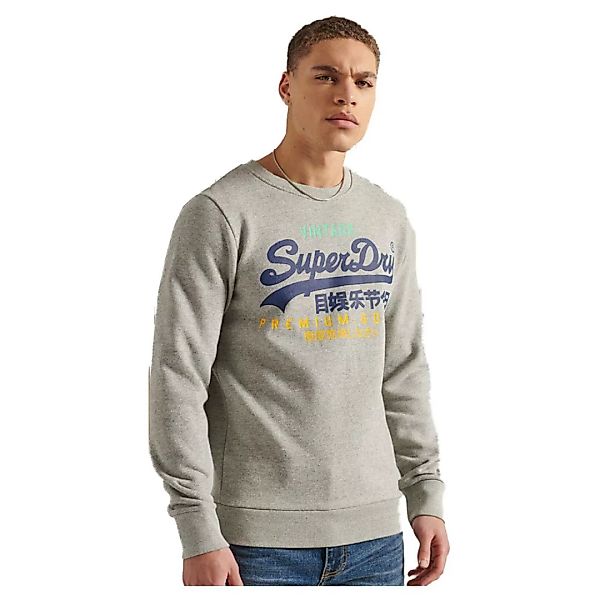 Superdry Vintage Logo Tri Crew Sweatshirt S Silver Glass Feeder günstig online kaufen
