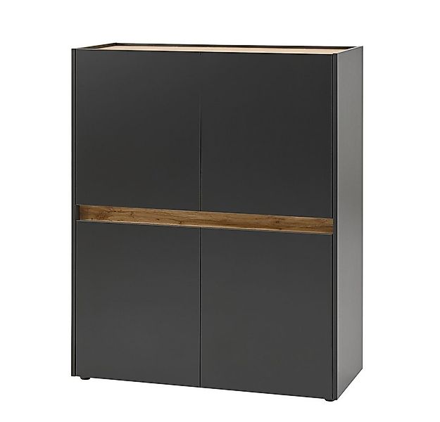 Lomadox Highboard CRISP-61, Wotan Eiche Nb. 100/120/40 cm günstig online kaufen