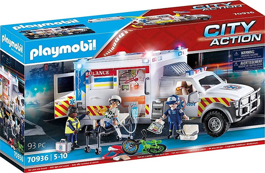 Playmobil® Rettungs-Fahrzeug: US Ambulance (70936), My Action Heroes Konstr günstig online kaufen