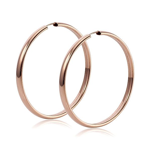 Materia Paar Creolen Rosegold Damen Ø40mm günstig online kaufen