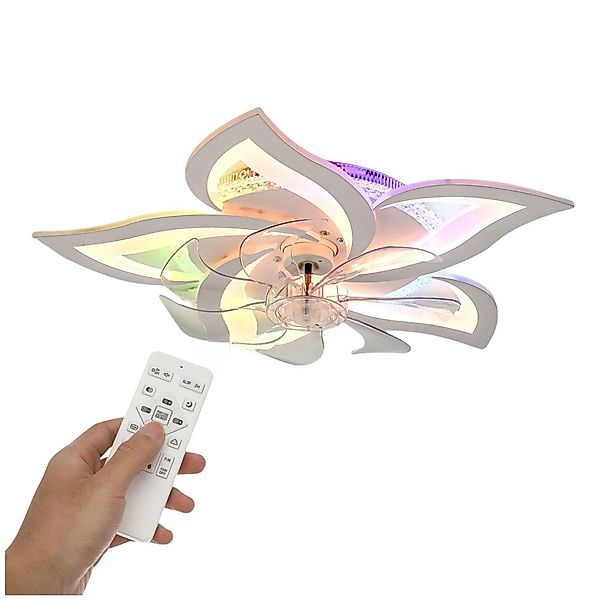 LETGOSPT Deckenleuchte Leise Deckenventilator mit Beleuchtung, günstig online kaufen